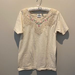 Global Select cream colored cotton top